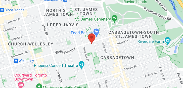 map of #706 -225 WELLESLEY ST E